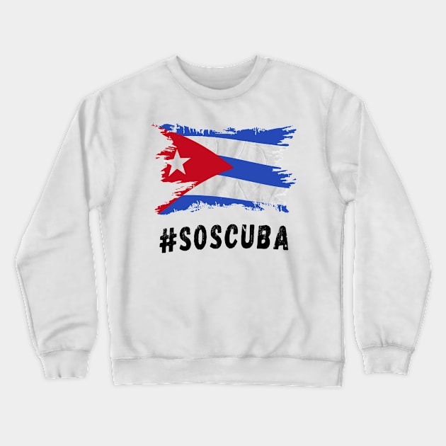 Cuba Libre Freedom Vintage SOSCuba Crewneck Sweatshirt by dyazagita